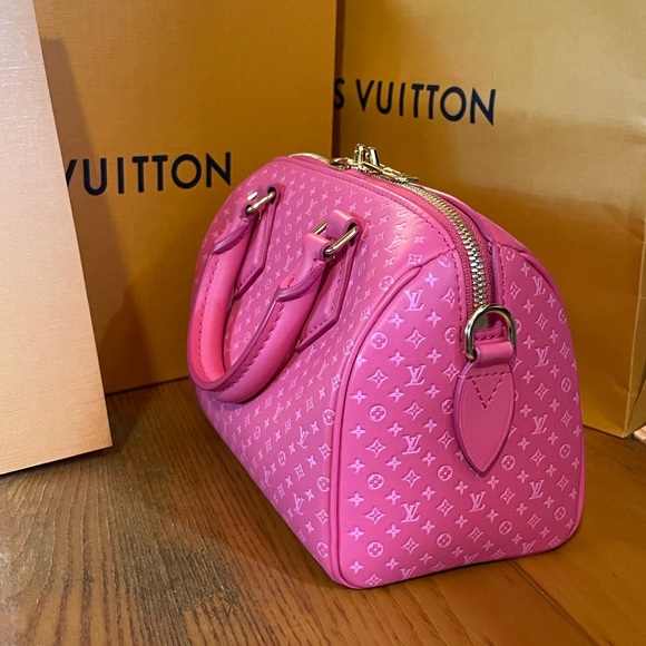 🩷 Louis Vuitton Speedy Bandouliere Nanogram 20 Rose EUC ONE OWNER - Picture 12 of 17